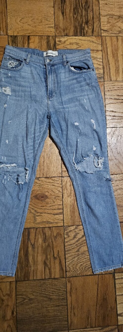 Reformation - Straight Cut Boot Cut Light Blue Denim Jeans - size 30